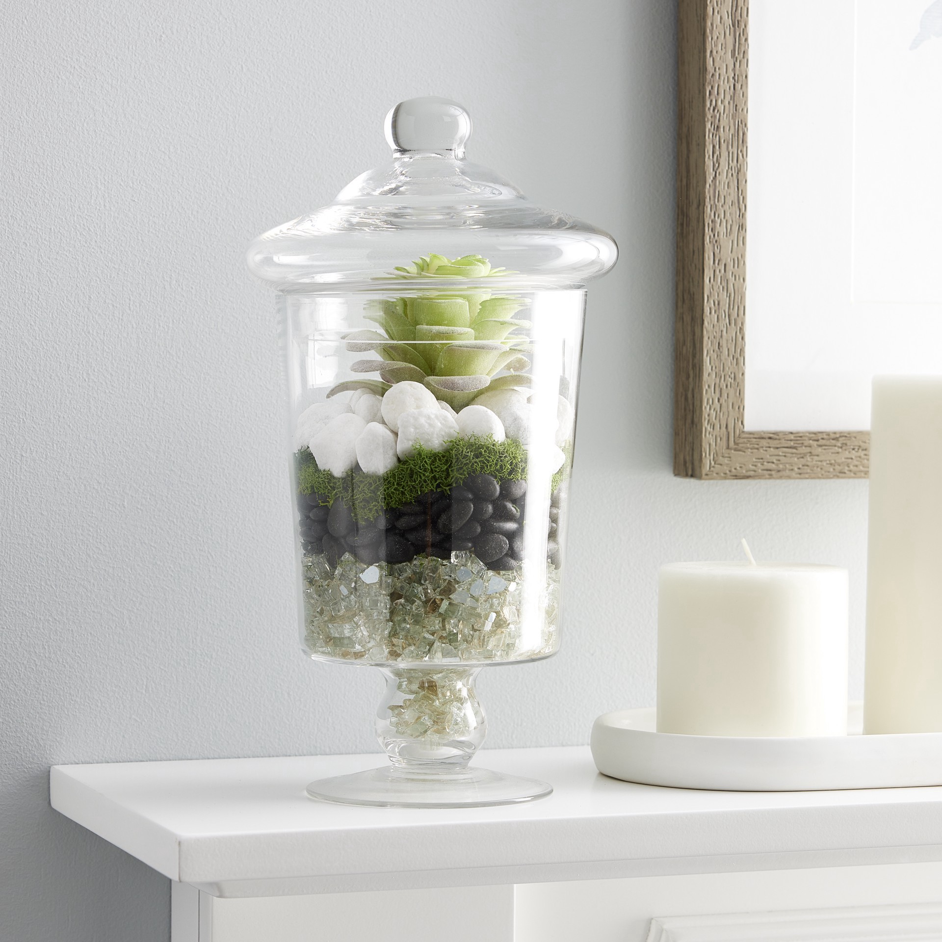 slide 2 of 3, 10" Clear Glass Apothecary Jar By Ashland, 10 in