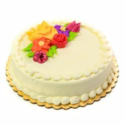Kowalskis 8-Inch Single Layer White Cake & White Buttercream Frosting