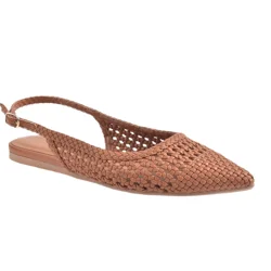 Ophelia Roe Women's Winslet Woven Slingback Brown Size 7