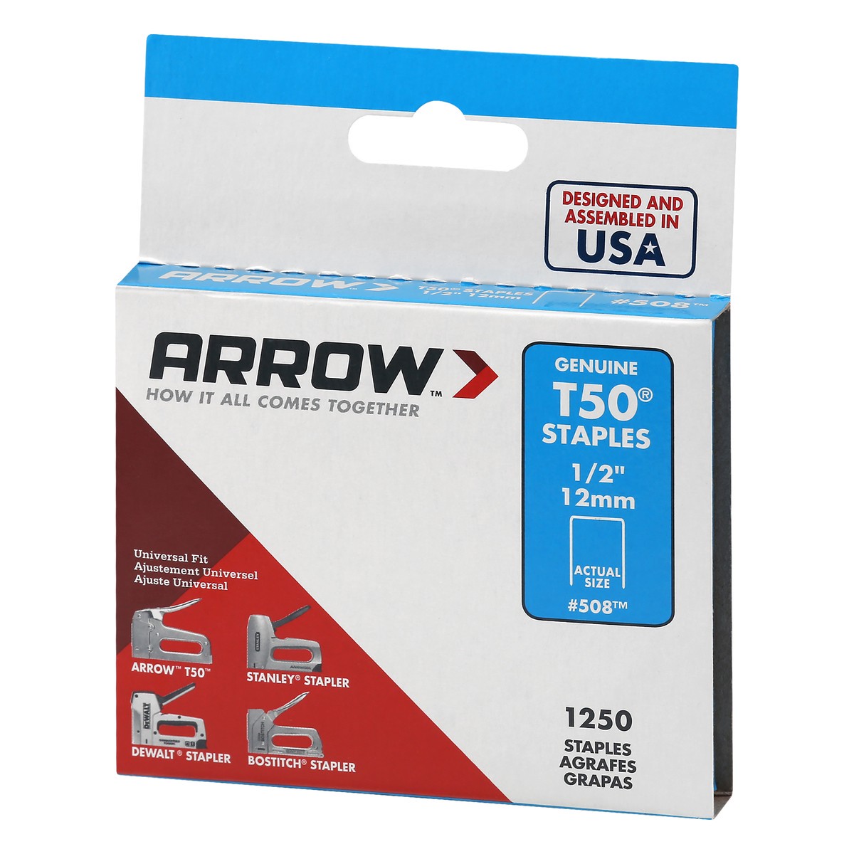 slide 8 of 9, Arrow Genuine T50 12 mm Staples 1250 ea, 1250 ct