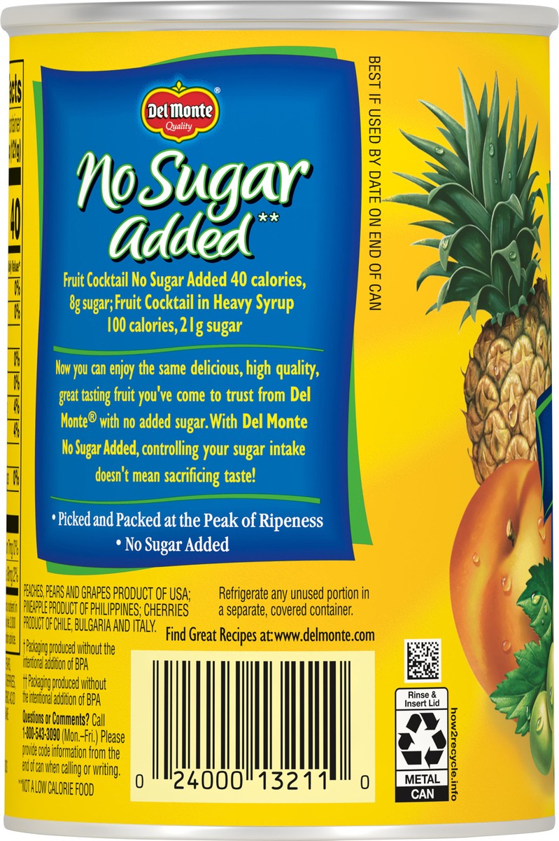 slide 3 of 10, Del Monte No Sugar Added Fruit Cocktail, 14.5 oz