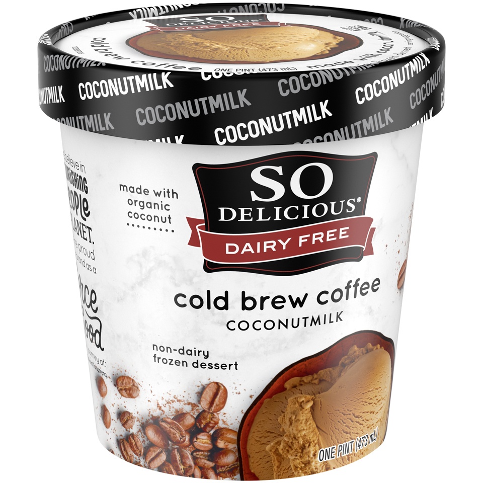 slide 2 of 8, So Delicious Dairy Free Cold Brew Coffee Coconutmilk Frozen Dessert, 1 Pint, 1 pt