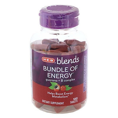 slide 1 of 1, H-E-B Blends Bundle Of Energy Tablets, 120 ct