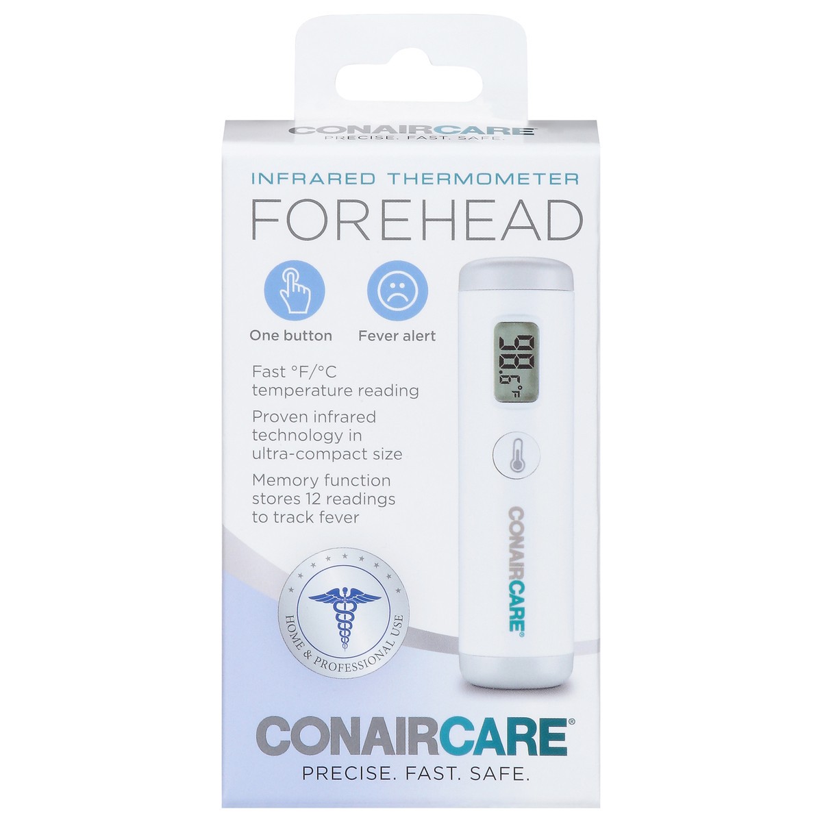 slide 5 of 13, ConairCare Forehead Infrared Thermometer 1 Each, 1 ct