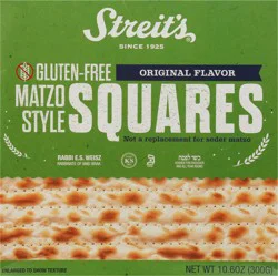 Streit's Streits Gluten Free Matzo Squares Plain - 10.5 OZ