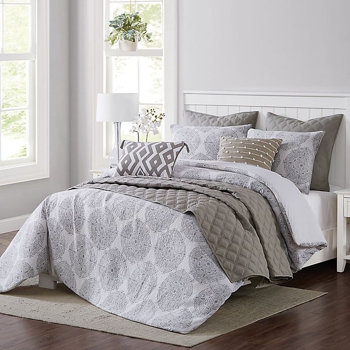 slide 1 of 1, Bridge Street Parker King Comforter Set - Grey, 3 ct