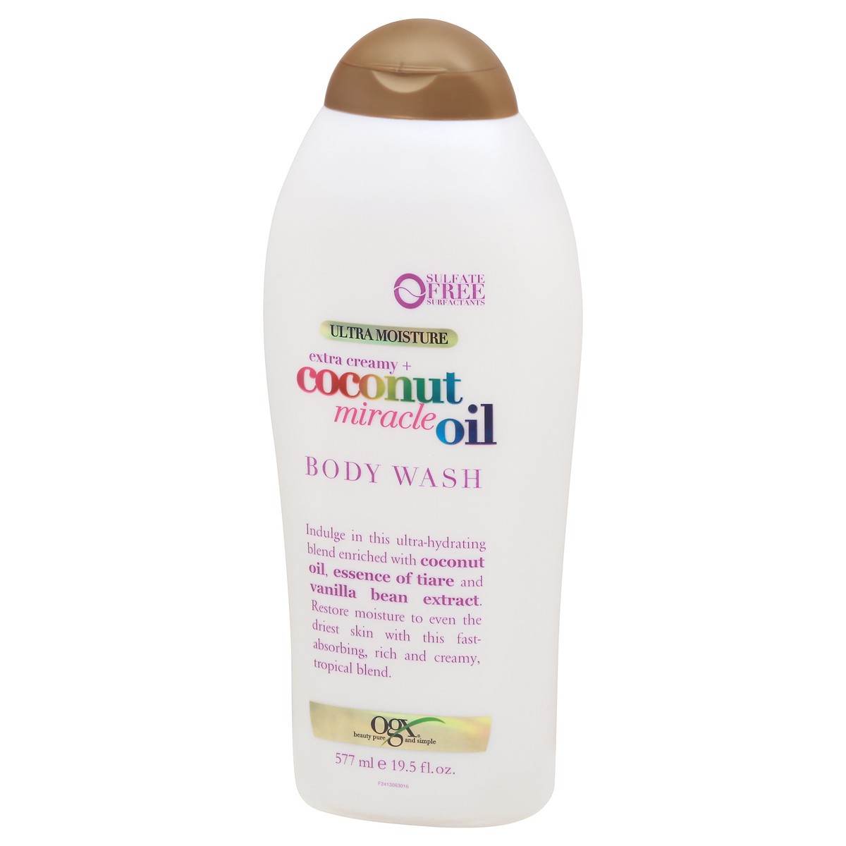 slide 9 of 12, OGX Ultra Moisture Extra Creamy + Coconut Miracle Oil Body Wash 19.5 fl oz, 19.50 fl oz