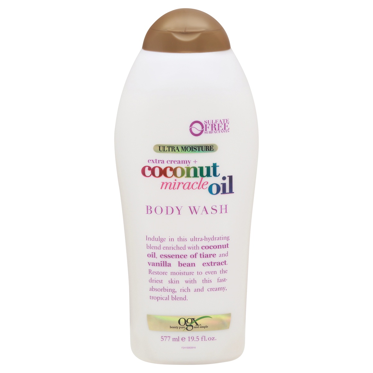 slide 1 of 1, OGX Ultra Moisture Extra Creamy + Coconut Miracle Oil Body Wash 19.5 fl oz, 19.50 fl oz