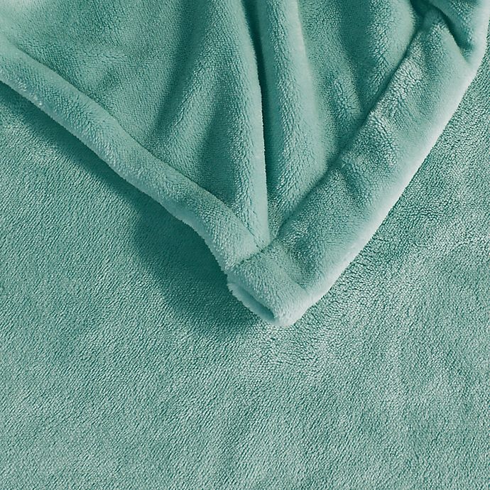 slide 3 of 4, Beautyrest Heated Plush Twin Blanket - Aqua, 1 ct