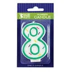 Bakery Crafts Sprinkle Number 8 Candle