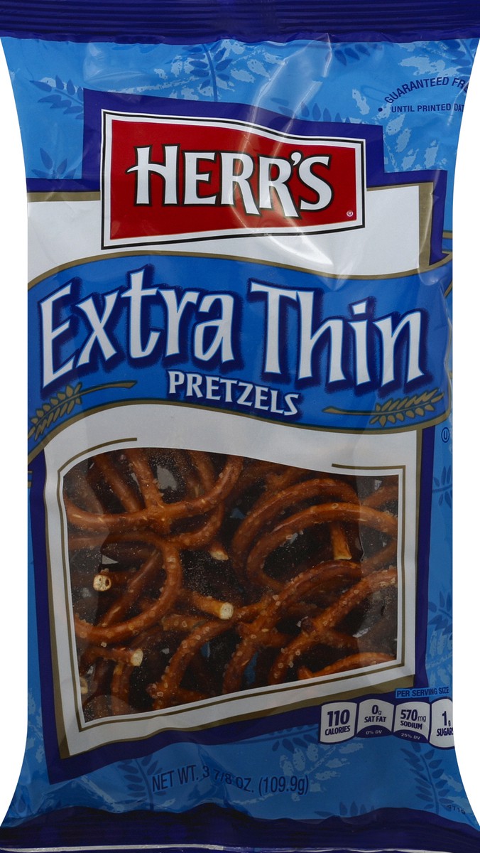 slide 5 of 6, Herr's Thin Pretzel Single Serve, 3.875 oz