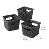 slide 6 of 9, Whitmor Resin Form Extra Small Set of 3 Totes - Black, 1 ct