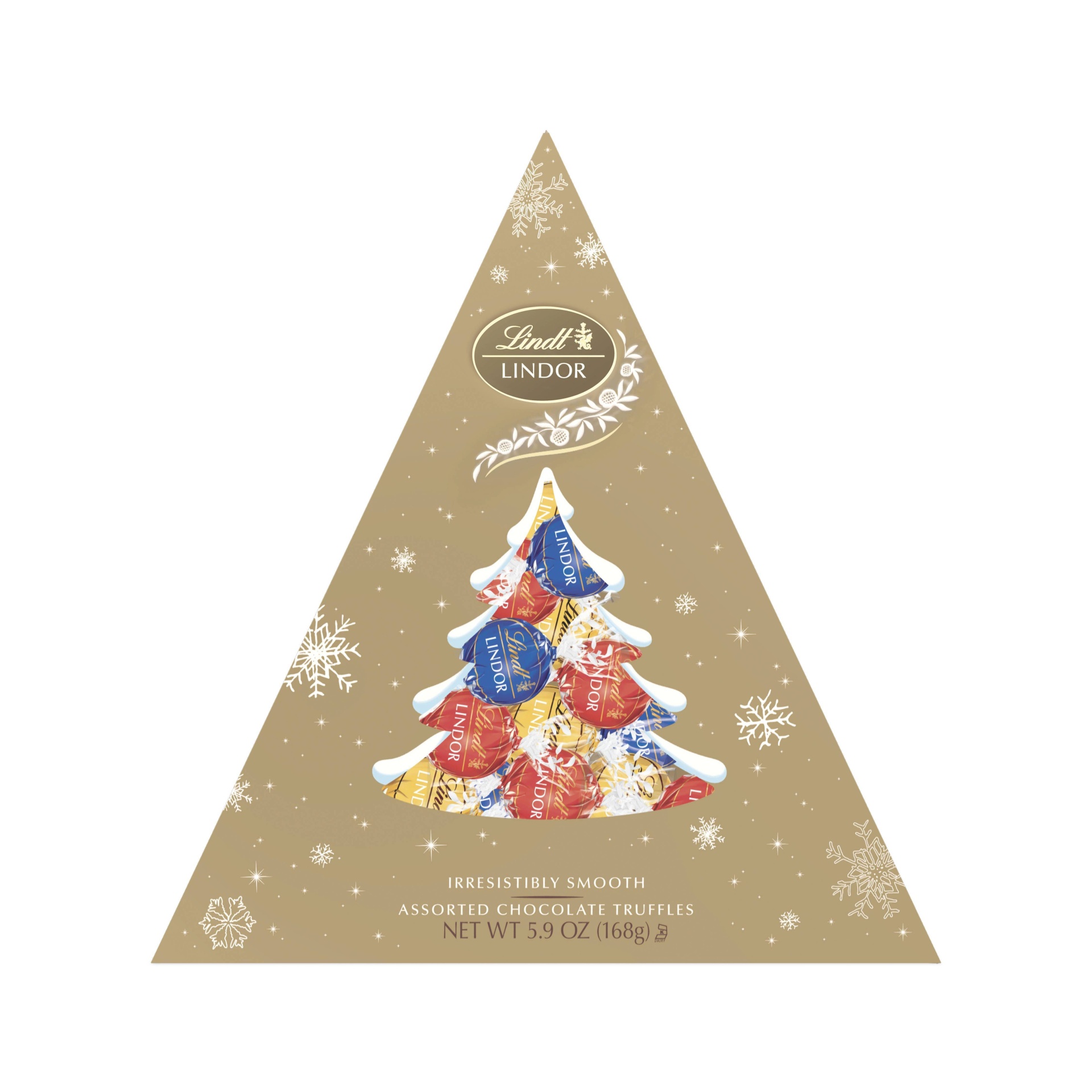 slide 1 of 1, Lindt Holiday Lindor Assorted Chocolate Tree Box, 5.9 oz