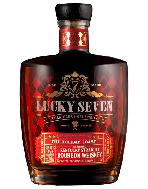 slide 1 of 1, Lucky Seven Bourbon - The Holiday Toast, 750 ml