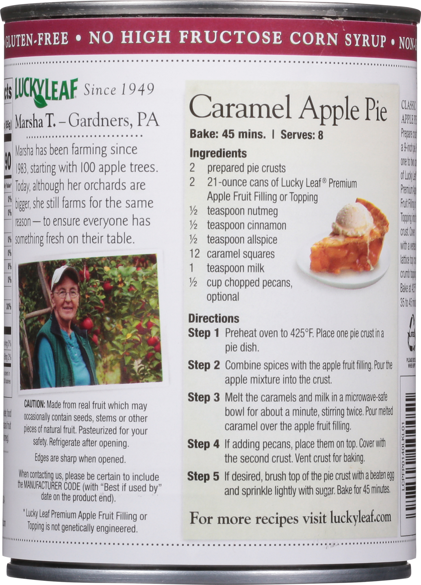 slide 2 of 3, Lucky Leaf Premium Apple Fruit Filling or Topping 21 oz, 21 oz