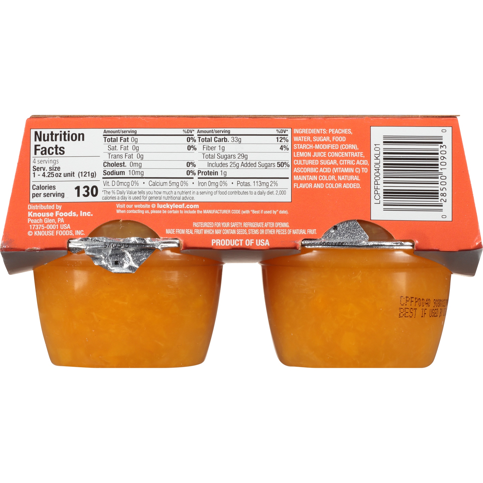 Lucky Leaf Toppers Peach Fruit Topping 4 ct Shipt