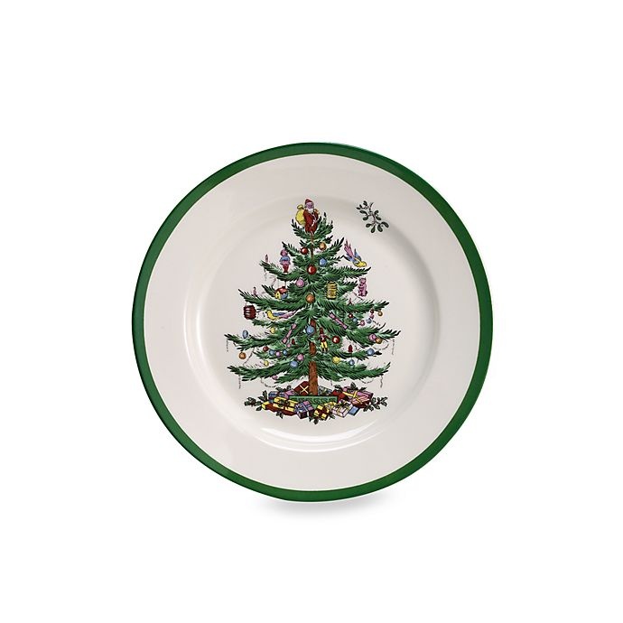 slide 1 of 1, Spode Christmas Tree Salad Plates, 4 ct