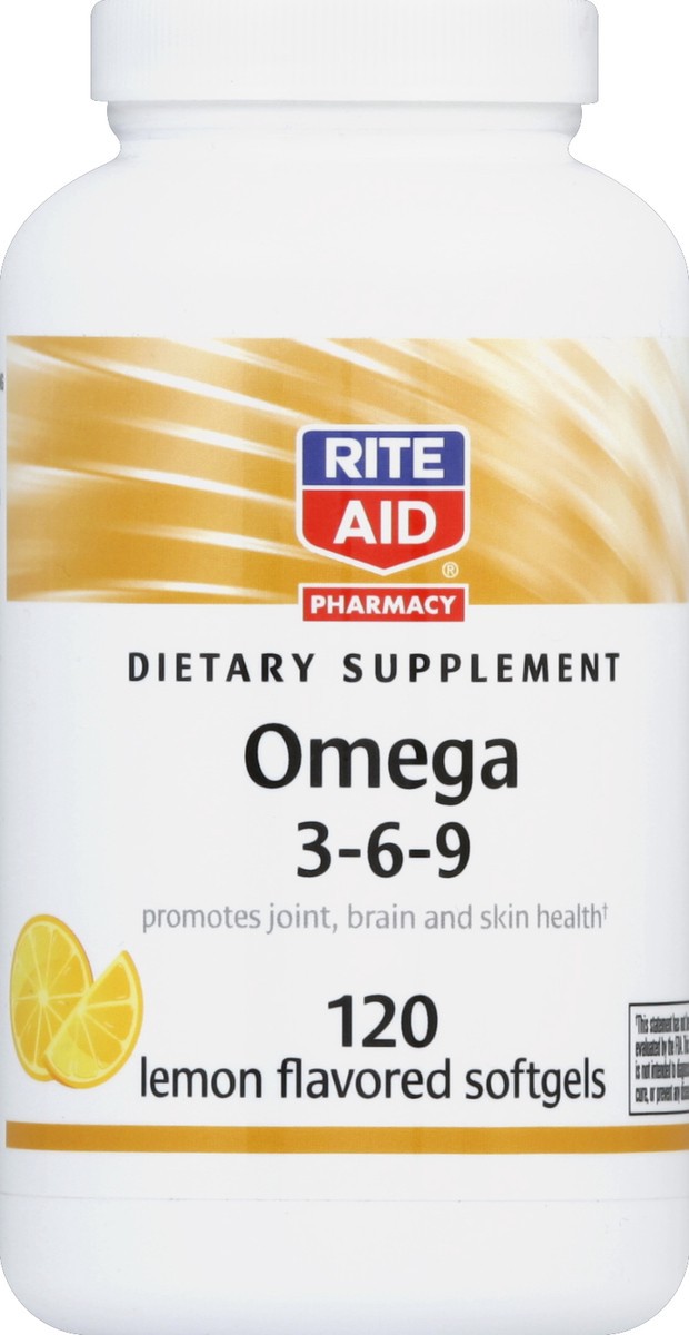 slide 2 of 3, Rite Aid Ra Omega 3-6, 120 ct