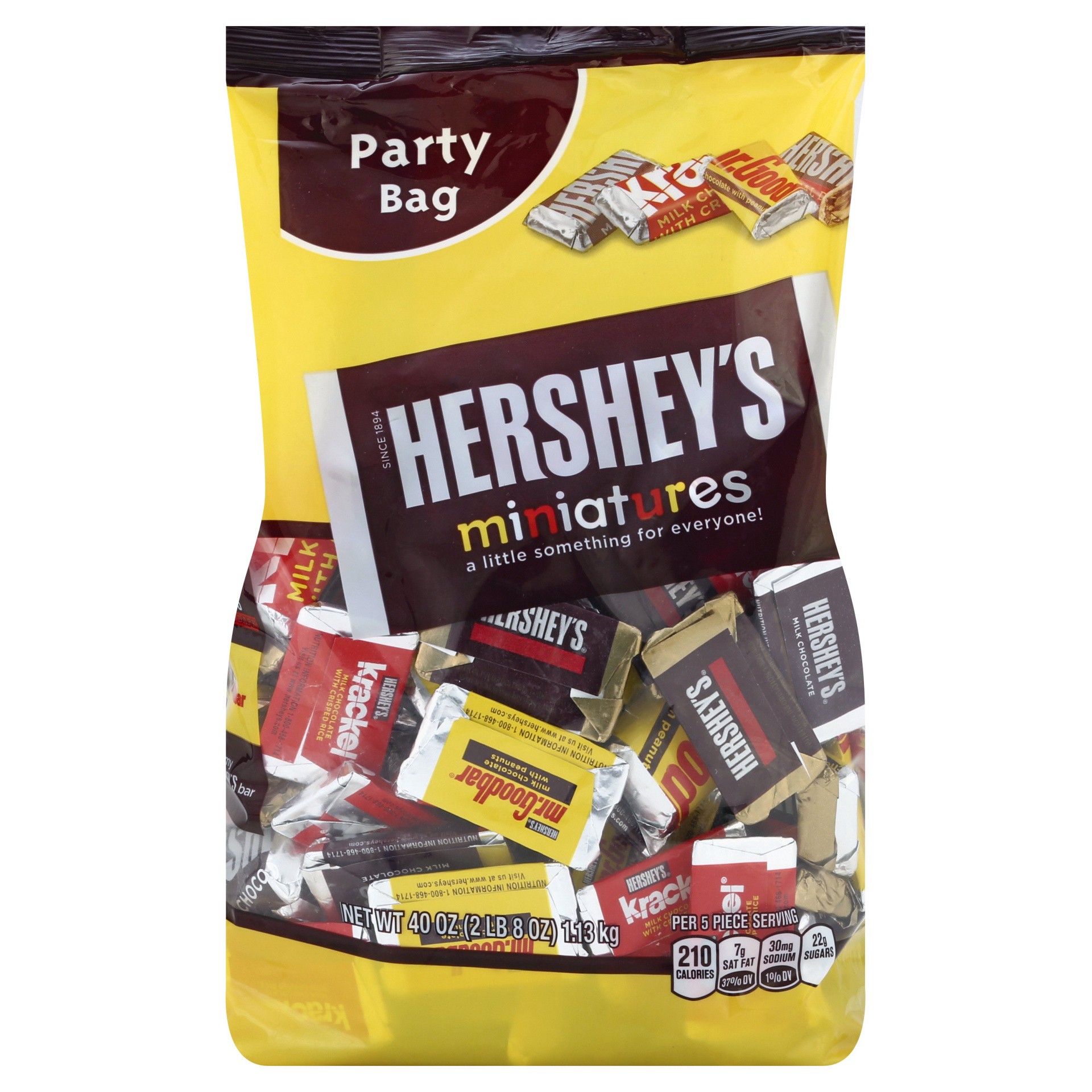 slide 1 of 8, Hershey's Miniatures Assorted Chocolate Bars , 40 oz