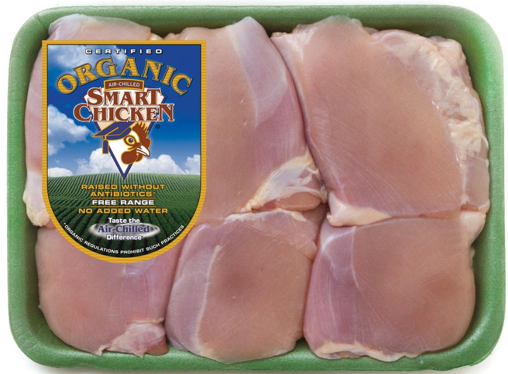 slide 1 of 1, Smart Chicken Organic Boneless Thighs, per lb