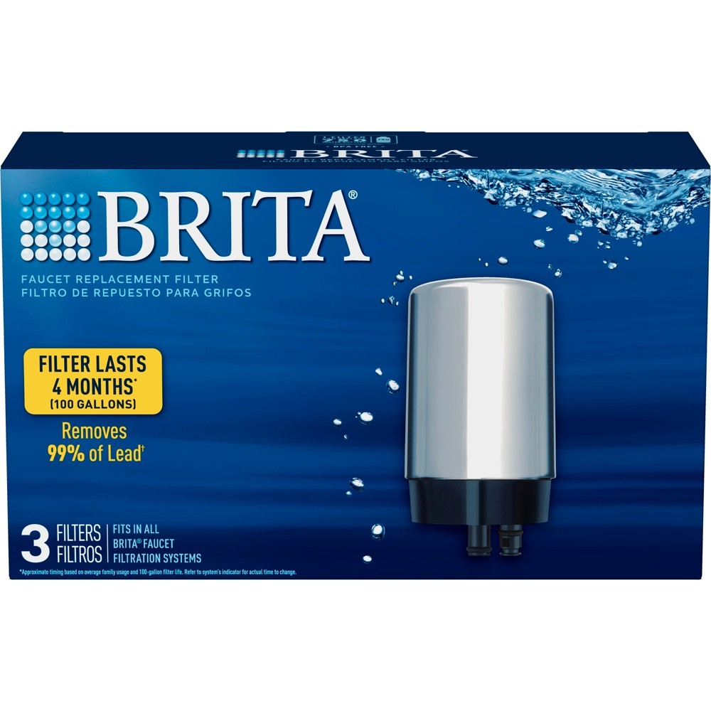 slide 5 of 8, Brita FM Chrome Water Filters, 3 ct