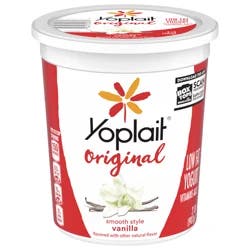Yoplait Original Smooth Style Vanilla Low Fat Yogurt, 32 OZ Yogurt Tub