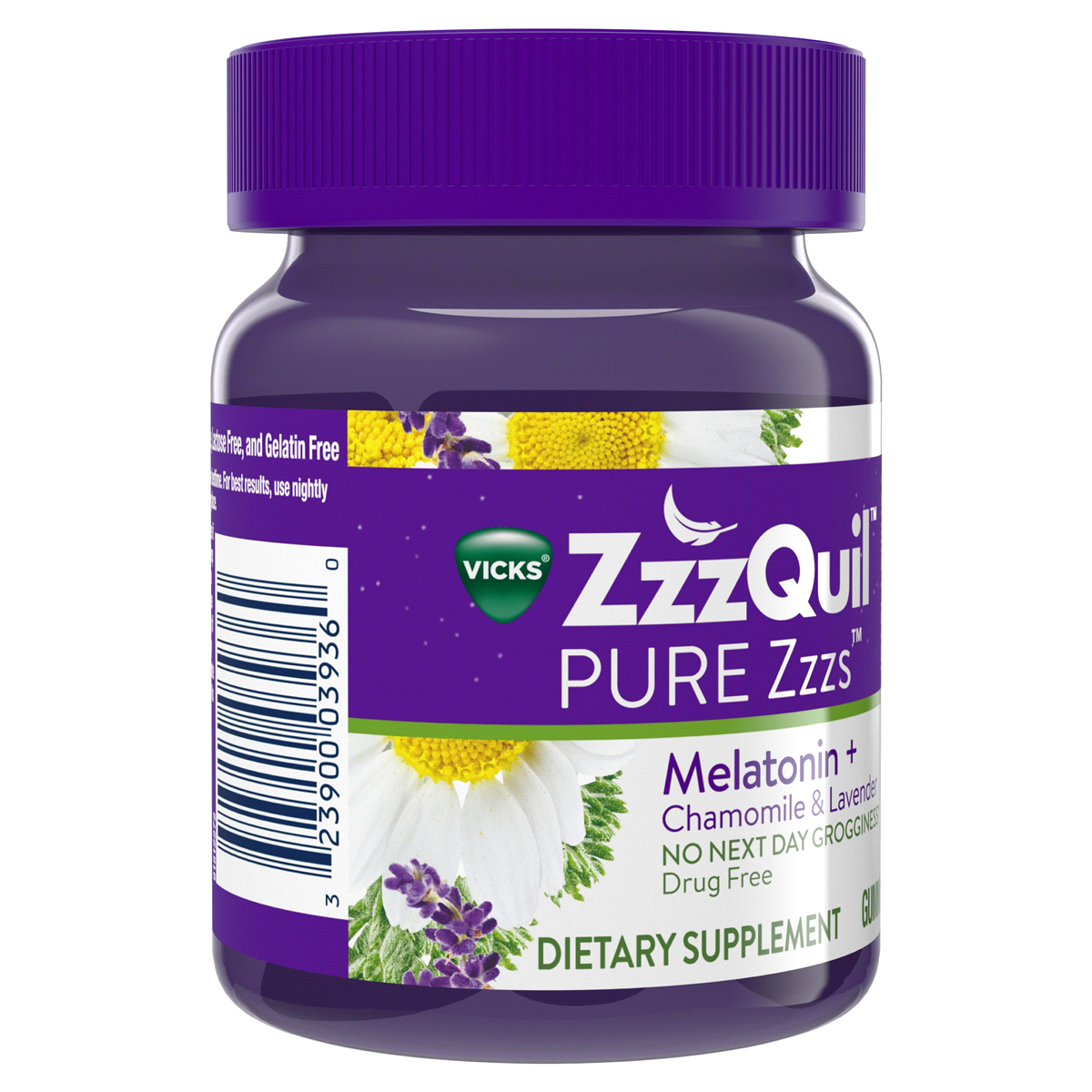 slide 2 of 5, Vicks Zzzquil Pure Zzzs Melatonin With Chamomile And Lavender Gummies, 24 ct