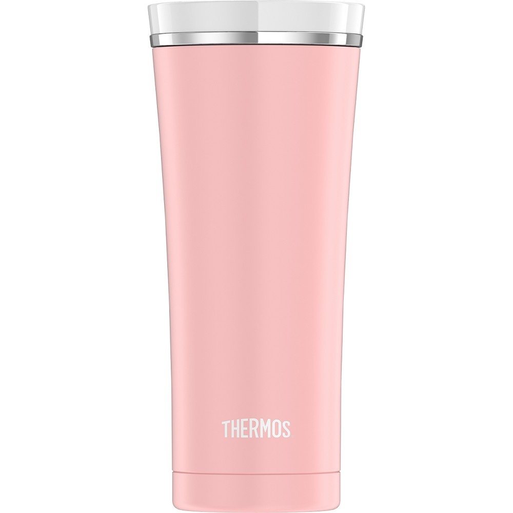 slide 2 of 5, Thermos Stainless Steel Vacuum Insulated Lidded Tumbler Pink, 16 oz