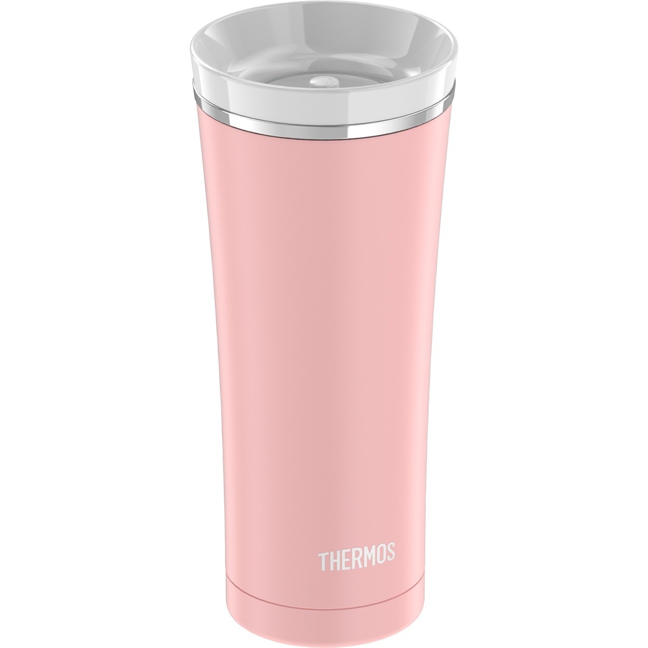 slide 1 of 5, Thermos Stainless Steel Vacuum Insulated Lidded Tumbler Pink, 16 oz