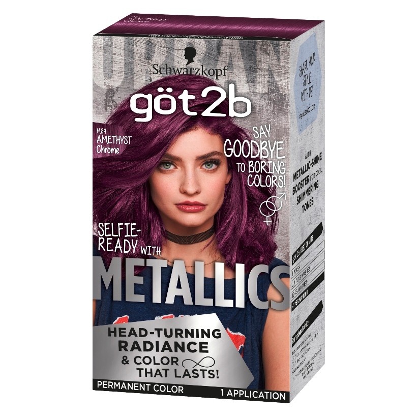 slide 1 of 7, Got2b Permanent Hair Color - Metallic Amethyst Chrome - 4.8 fl oz/1 Kit, 4.8 fl oz