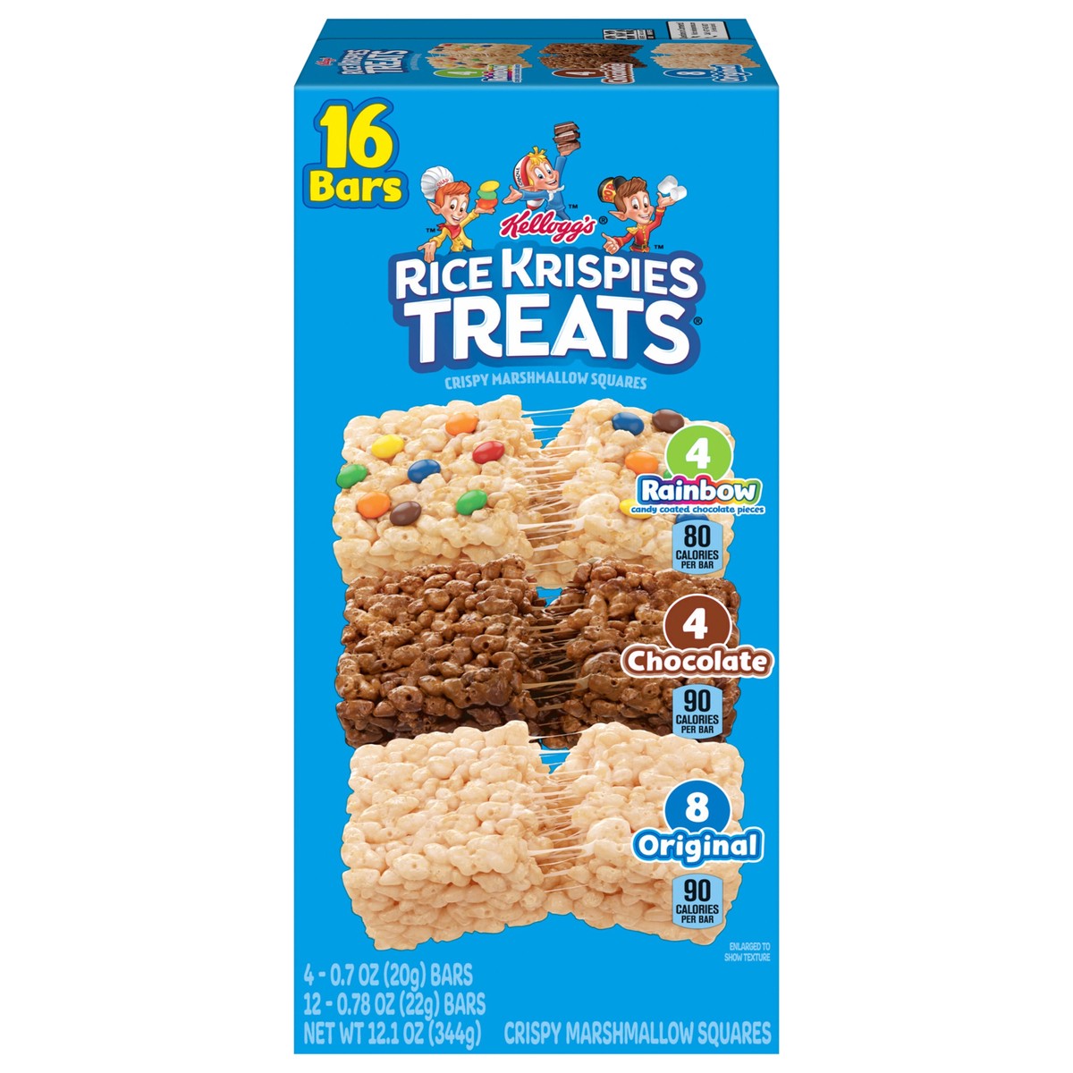 slide 1 of 8, Rice Krispies Treats Crispy Marshmallow Squares Variety Pack, 12.1 oz