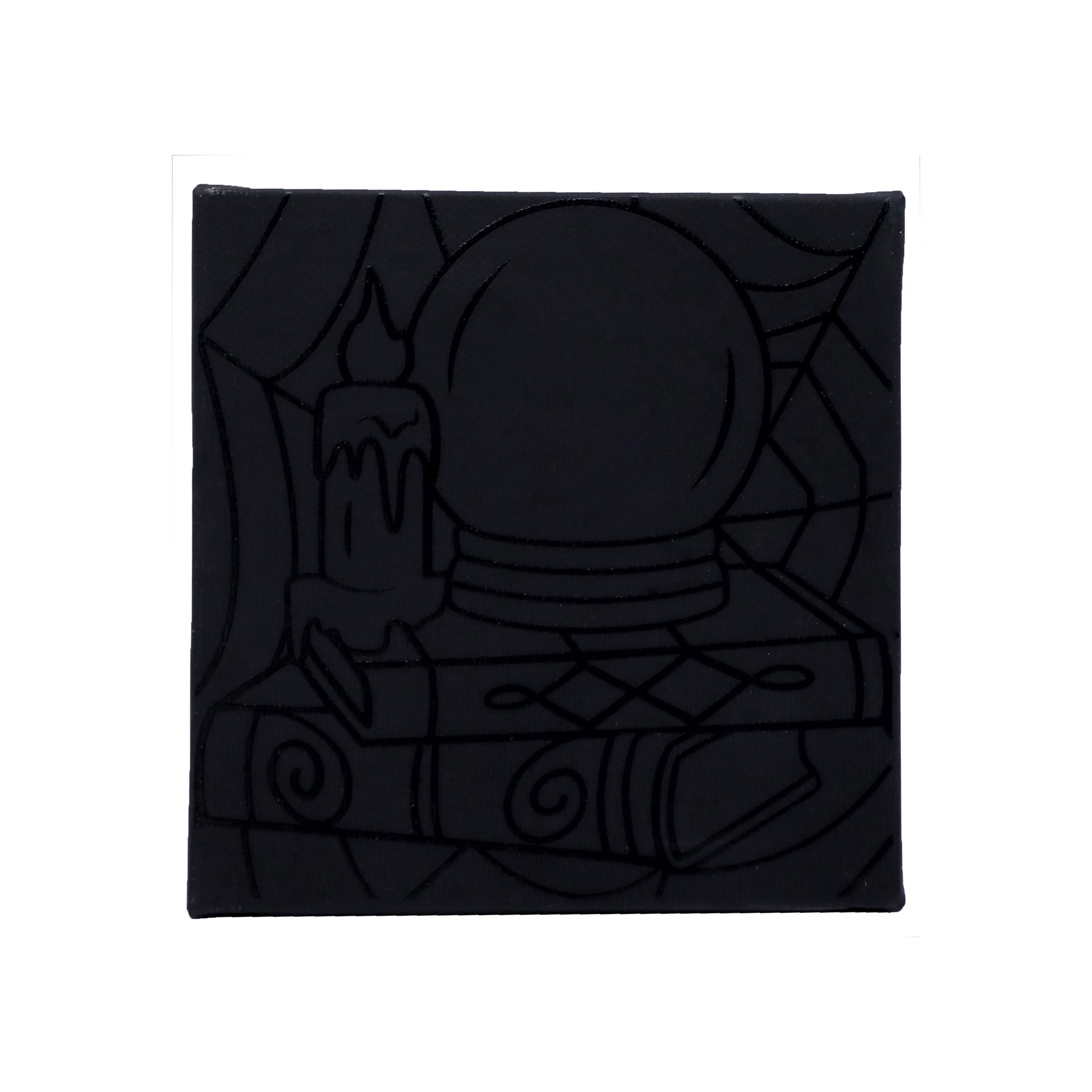 slide 4 of 5, 5" X 5" Crystal Ball & Books In Web Canvas Painting Kit By Craft Smart, 5 in x 5 in