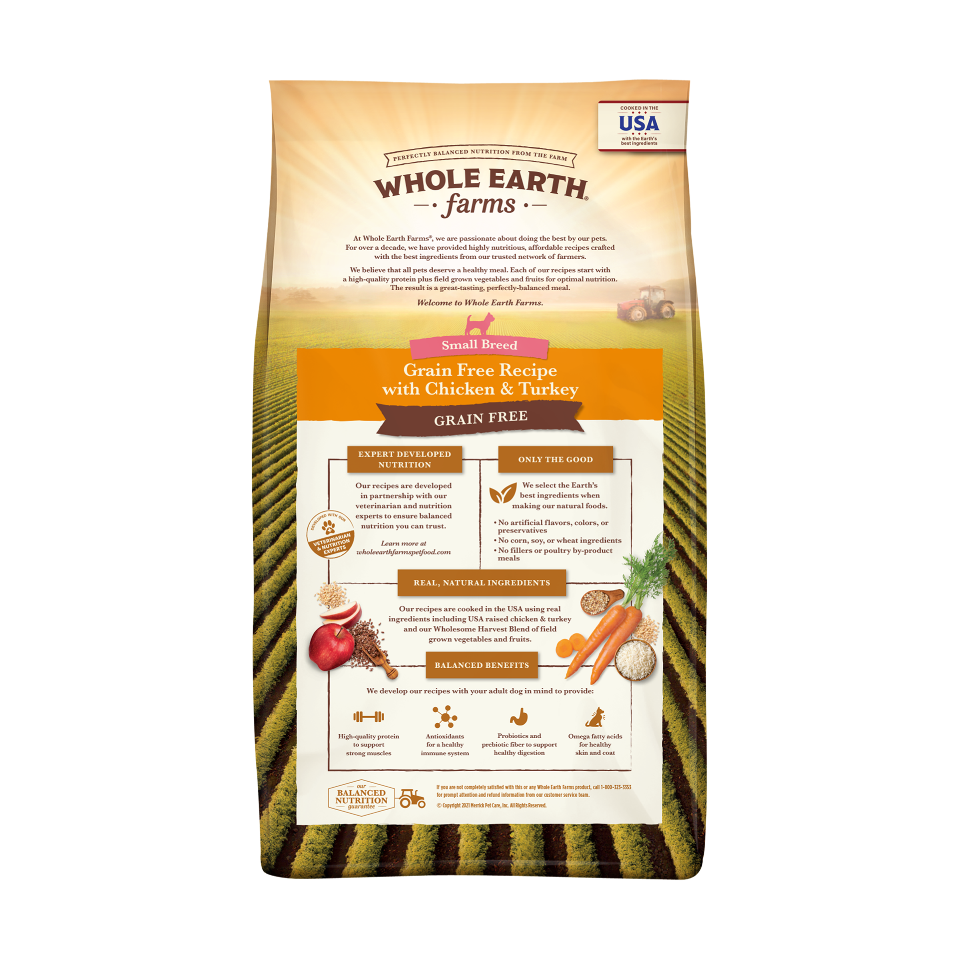 slide 2 of 4, Whole Earth Farms Grain Free Dog Food, Small Breed Recipe with Chicken and Turkey, Dry Dog Food - 4 lb Bag, 4 lb