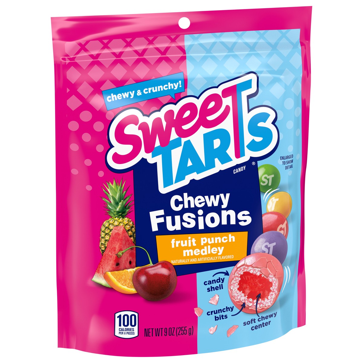 slide 7 of 9, SweeTARTS Chewy Fusions Fruit Punch Melody Candy 9 oz, 9 oz