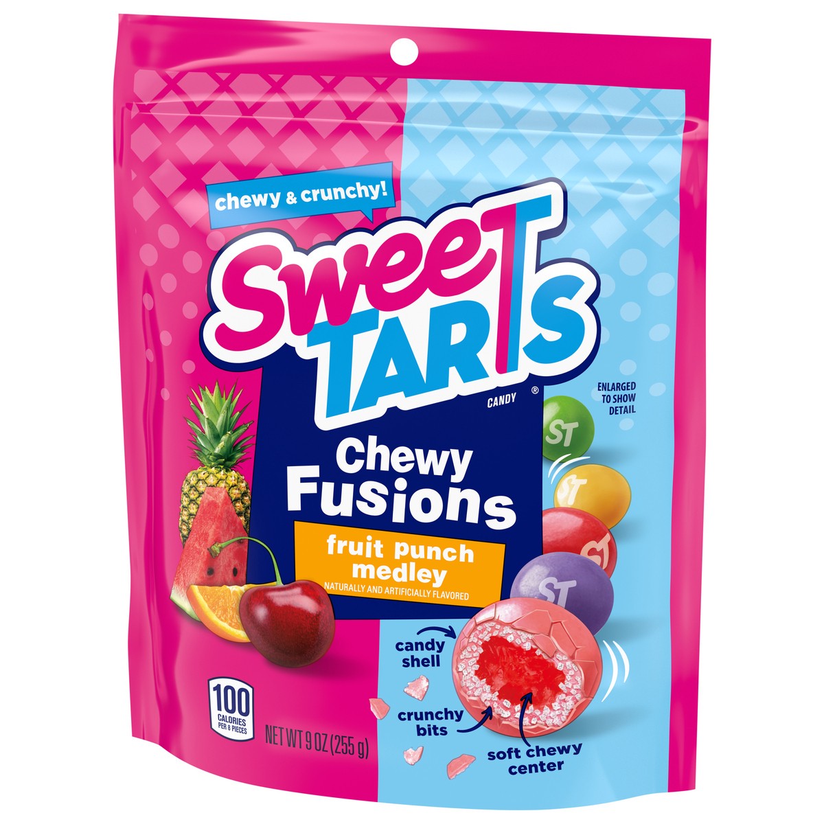 slide 5 of 9, SweeTARTS Chewy Fusions Fruit Punch Melody Candy 9 oz, 9 oz
