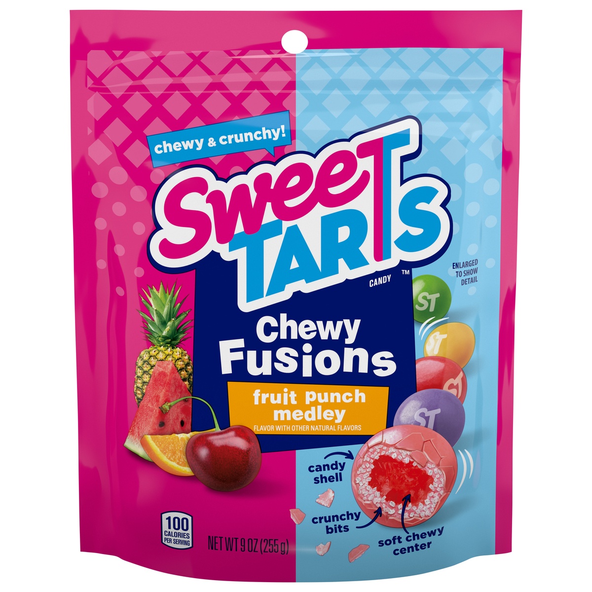 slide 1 of 3, SweeTARTS Chewy Fusions Fruit Punch Medley Candy, 9 oz