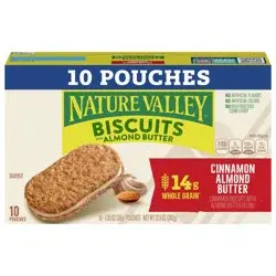Nature Valley Biscuit Sandwiches, Cinnamon Almond Butter, 1.35 oz, 10 ct