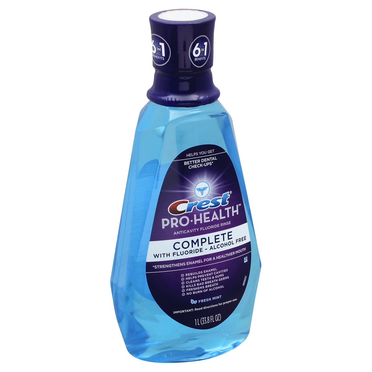 slide 1 of 1, Crest Fluoride Rinse, 33.8 oz