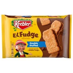Keebler E.L. Fudge Double Stuffed Elfwich Cookies, Sandwich Cookies Stuffed with Crème Filling, 12 oz