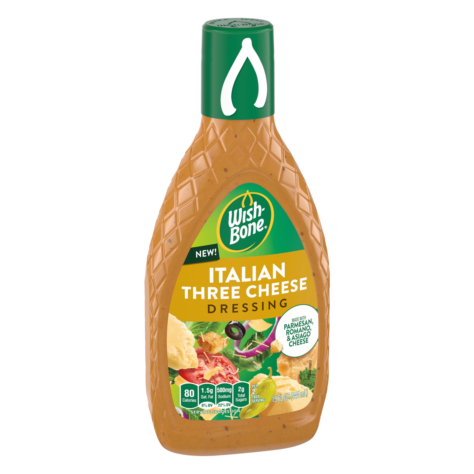 slide 5 of 5, Wish-Bone Italian Three Cheese Salad Dressing, 15 fl. oz., 15 fl oz