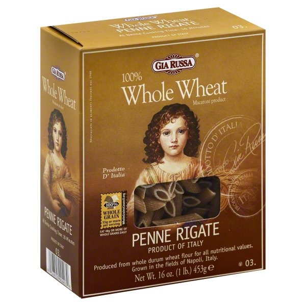 slide 1 of 1, Gia Russa Whole Wheat Penne Rigate, 16 oz