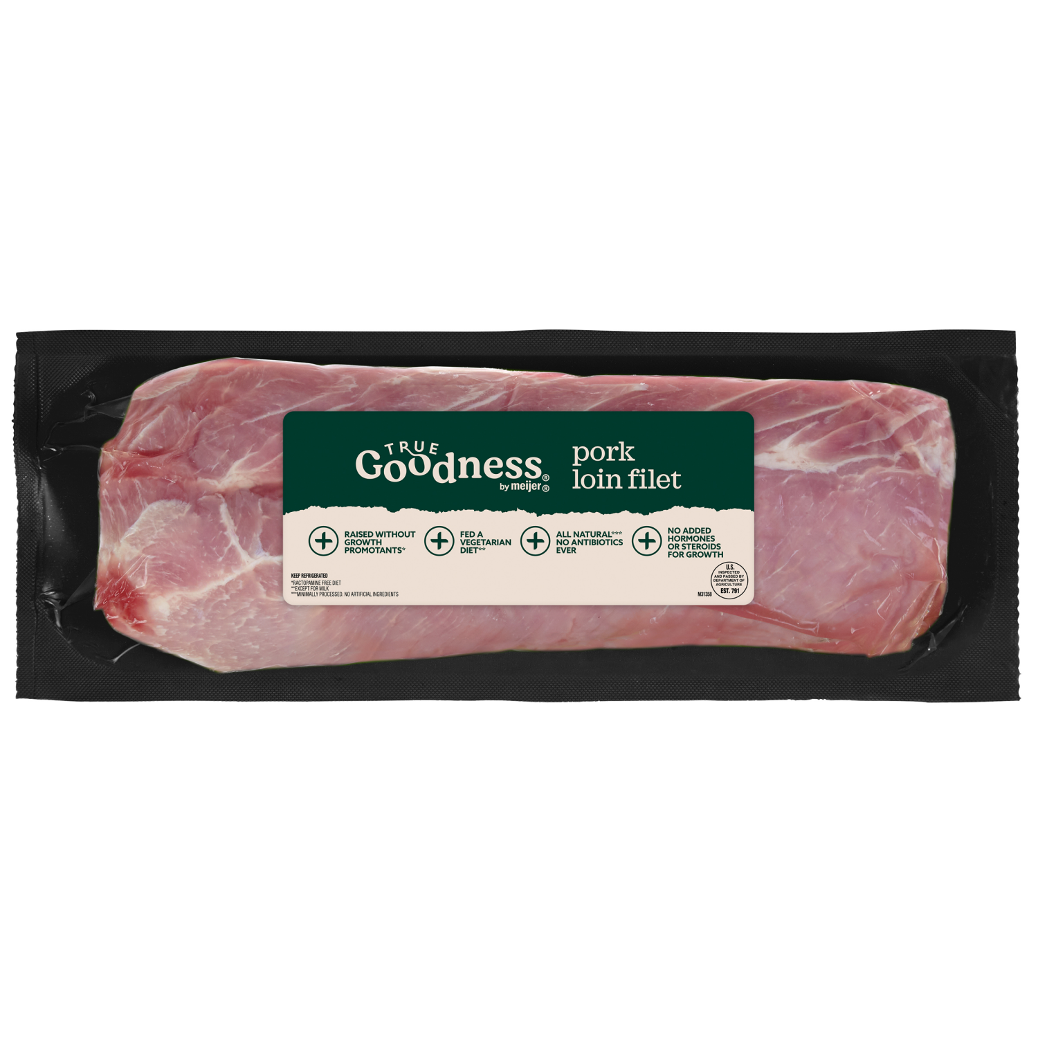 slide 1 of 2, True Goodness Pork Loin Filet, per lb