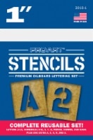 slide 1 of 1, PRO ART 1-Inch Letters And Numbers Painting Stencil Kit, 1 in