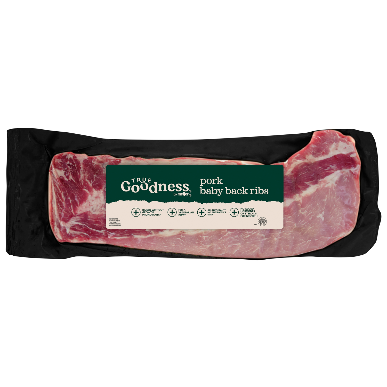 slide 1 of 3, True Goodness Baby Back Ribs, per lb