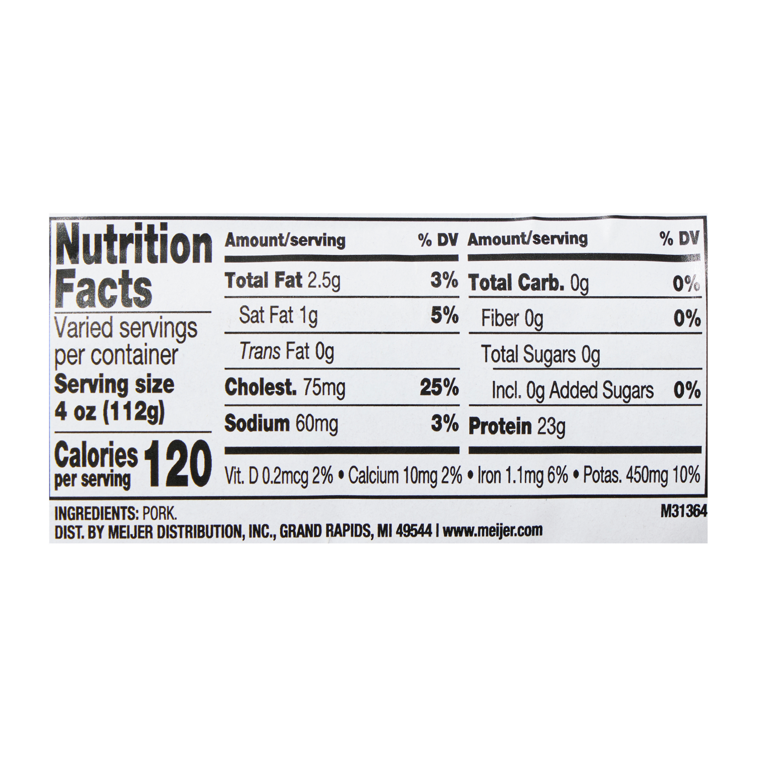 slide 2 of 2, True Goodness Pork Tenderloin, per lb