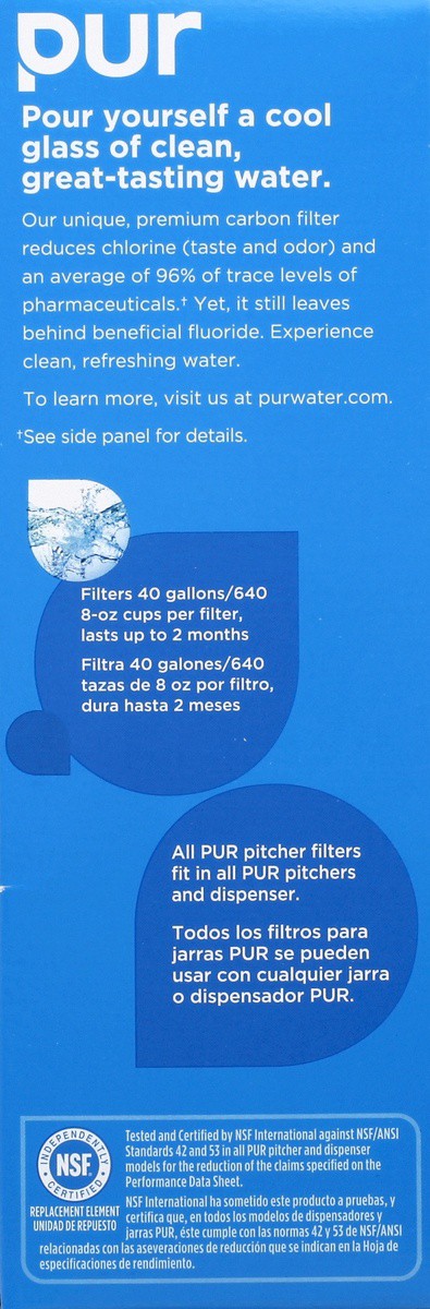 slide 5 of 5, PUR Max Ion Pitcher Refill Replacement Filter Blue, 1 ct