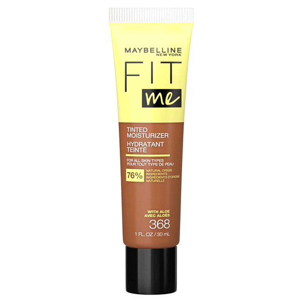 slide 1 of 1, Maybelline Fit Me Tinted Moisturizer, Natural Coverage, Face Makeup, 368, 1 oz