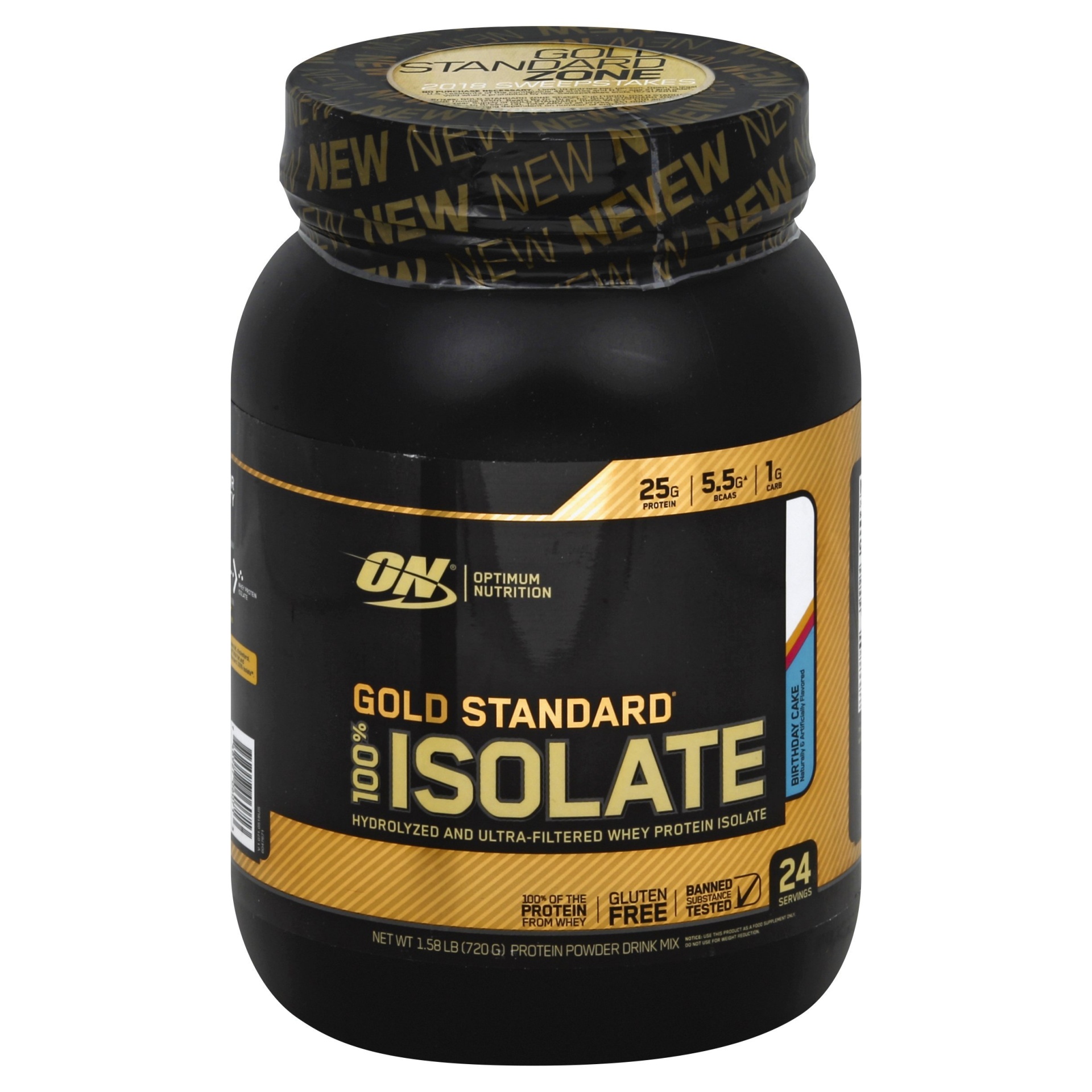 slide 1 of 1, Optimum Nutrition Gold Standard 100% Isolate - Birthday Cake, 1 ct