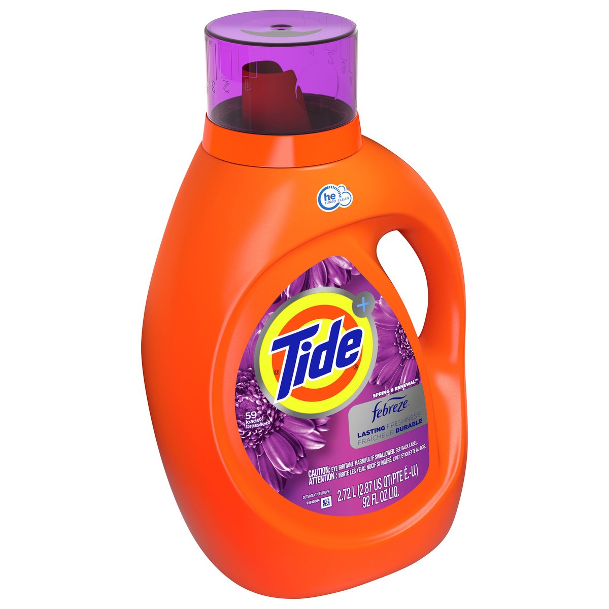 slide 3 of 4, Tide + Spring & Renewal Detergent 2.72 lt, 2.72 L