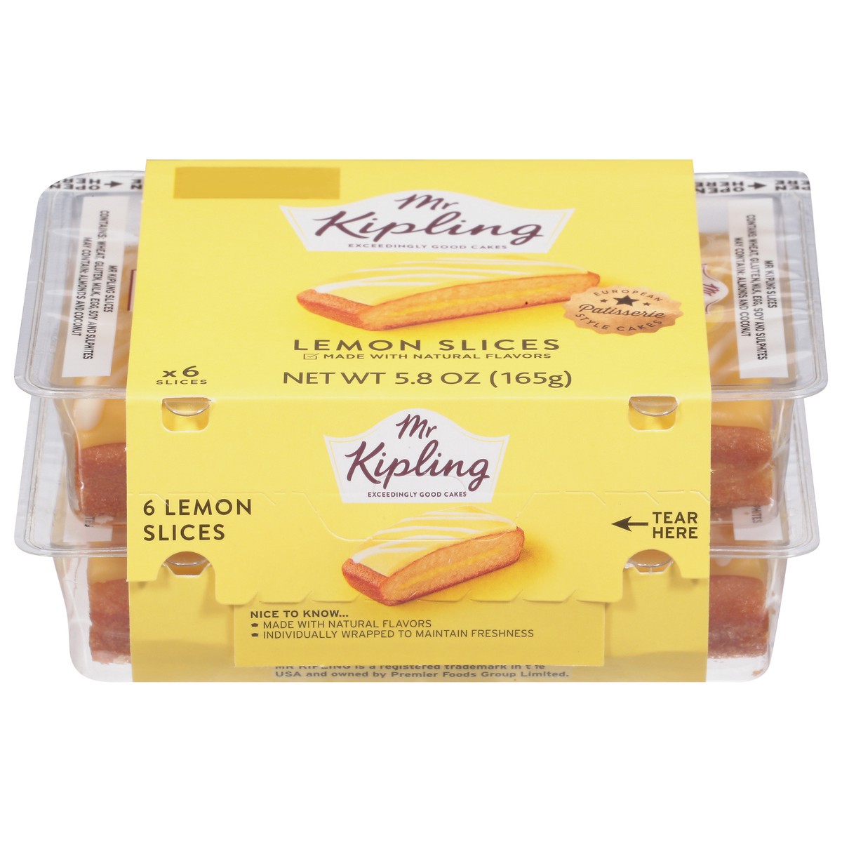 slide 1 of 9, Mr Kipling Lemon Slices Cake 6 ea, 6 ct